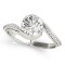 14k white Engagement Rings/Bypass,Engagement Rings/Pave